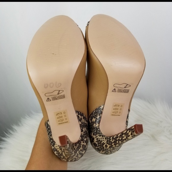 New Reiss Leather Snakeskin Shoes 4.75 heels - Picture 6 of 7